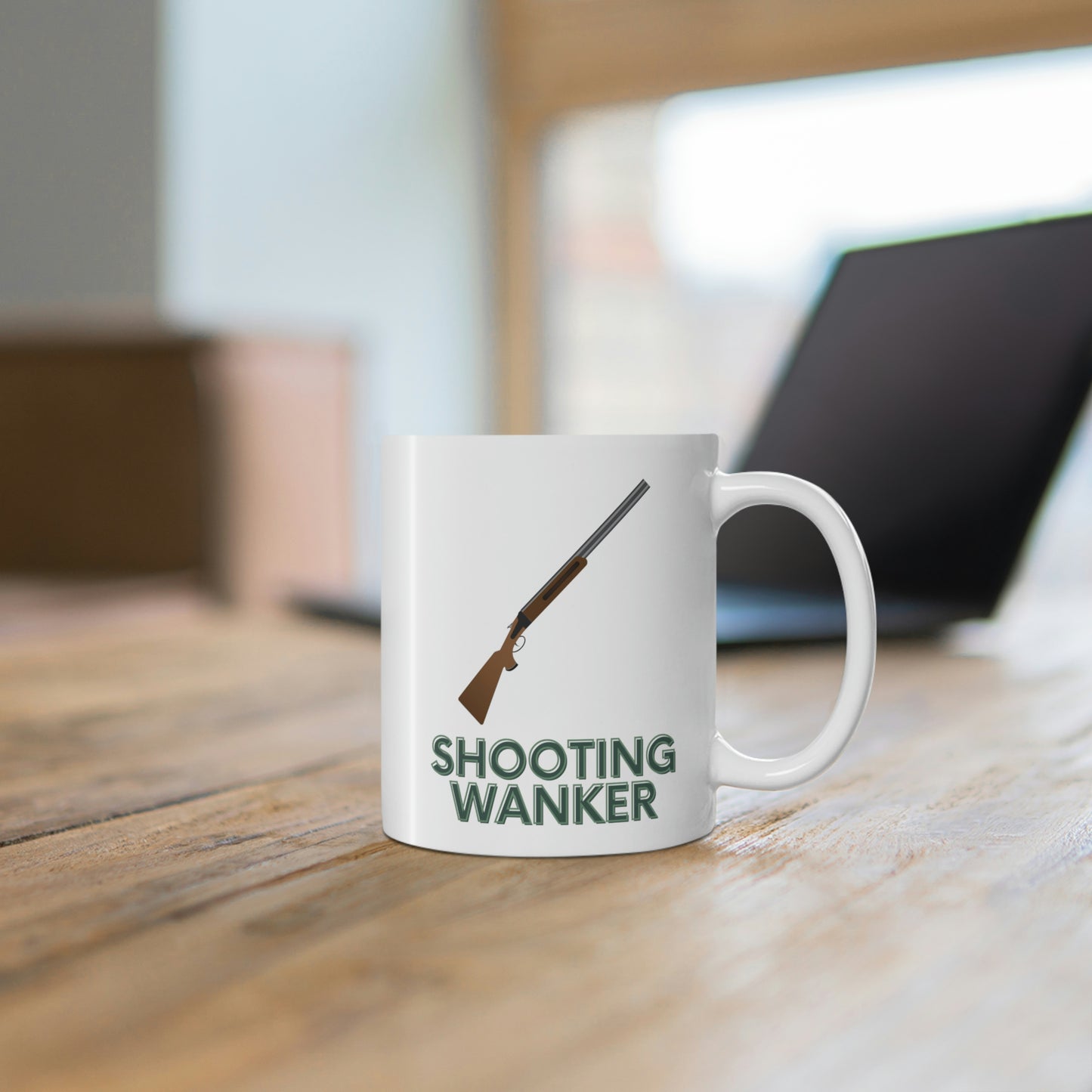 Shooting W*nker Ceramic Coffee Cups, 11oz